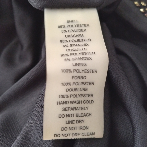 Like New! Vince Camuto Black And Gold Long Sleeve Cocktail Dress - Picture 9 of 13